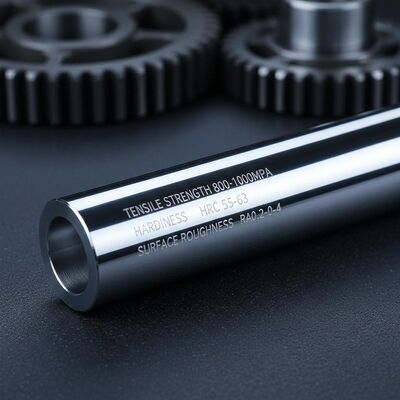 Karat permukaan Ra0.2-0.4 Batang piston krom dengan kekuatan tarik 800-1000MPa dan HRC 55-63 Kekerasan untuk sistem mekanik tahan lama